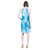 Jewel-Neck Sleeveless Soft Knit Swing Dress-Water Splash -By Clara Sunwoo- DR522P17 = back view | Adare's Boutique