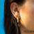 Sorrelli ELECTRIC ORANGE- Aria Huggie Hoop Earrings ~ EFM18BGETO