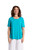 Bamboo Go To Classic T -Short Sleeve-by Sympli--T22110R-1-Turquoise-Front View|Adare's Boutique