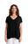 Bamboo V Neck Slit Sleeve Top by Sympli-T22337-Black|Adare's Boutique