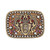 MICHAL GOLAN ~ Garnet and Gold Shield Belt Buckle ~ BB128 | Adare's Boutique