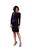 Velvet Side Twist Dress by Sympli~ V3810- Plum-Front View|Adare's Boutique