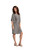 Slouchy V Neck Dress With Tie by Sympli-28169-Melange Sand-Front View|Adare's Boutique