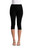 Nu Yoke Legging Capri by Sympli- 27218C-Black-Front View|Adare's Boutique