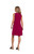 Colour Block Patch Pocket Sleeveless Dress by Sympli- 28151CB-Magenta/Ivory-Back View|Adare's Boutique