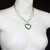 Michal Golan EMERALD - Heart Double Beaded Necklace ~N4720 | Adare's Boutique