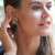 Michal Golan - MIDNIGHT GARDEN - Large Circle Post or Clip On Earrings ~ S7148 | Adare's Boutique