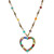 Michal Golan MULTI BRIGHT - Small Open Heart Pendant Necklace -N3889 | Adare's Boutique