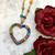 Michal Golan MULTI BRIGHT - Small Open Heart Pendant Necklace -N3889 | Adare's Boutique