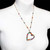 Michal Golan MULTI BRIGHT - Open Heart Pendant Necklace -N1412