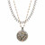 Michal Golan SILVER LINING- Double Chain Circle Necklace ~ N4424 | Adare's Boutique