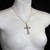  Michal Golan ROSE QUARTZ- Large Cross Pendant Necklace ~ N4389 | Adare's Boutique