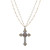  Michal Golan ROSE QUARTZ- Large Cross Pendant Necklace ~ N4389 | Adare's Boutique