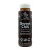 Pretty Thai Sweet Chili stir fry sauce bottle showing front label, mild sweet chili sauce, gluten free, chef-crafted small batch.