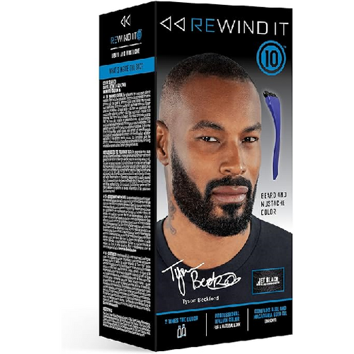 Rewind It 10 Beard & Mustache color JET BLACK