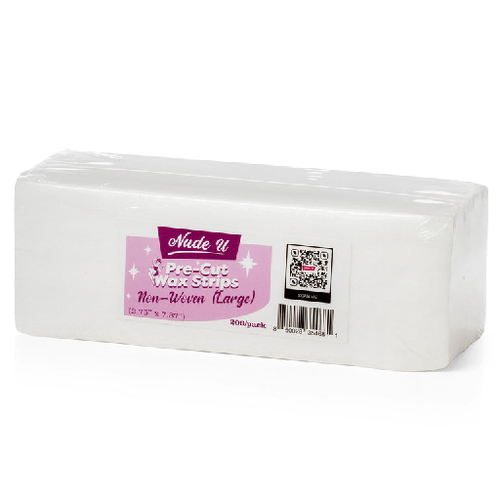 NudeU None Woven Large Pre-Cut Wax Strips 200pk