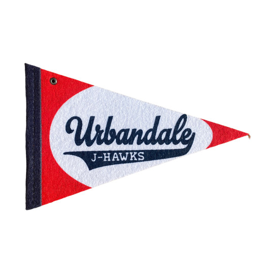 photo of Urbandale pennant with white background