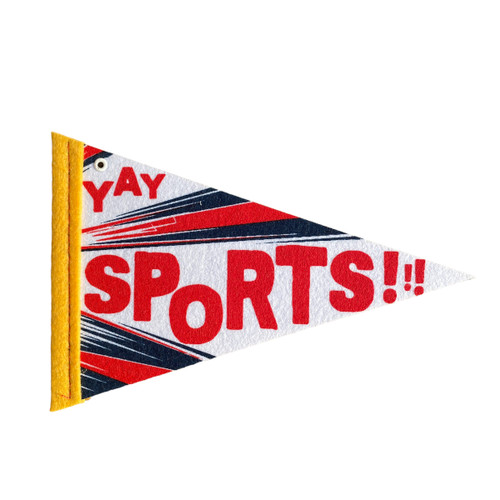 pennant that says yay sports