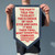 photo of banner with Orwell quote written on it being held