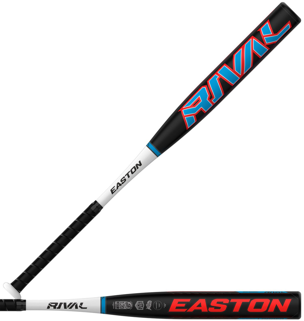 Easton Rebel Slowpitch Softball Bat 34/28, 12 Barrel, 1PC Aluminum, SP21RB, Dual Stamp, Multicolor