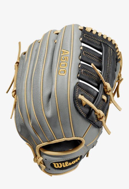 Wilson A500 Outfield Baseball Glove Black/Grey 12.5"