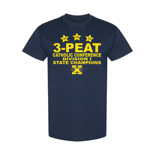 Xaverian HS 3-Peat Navy Tee
