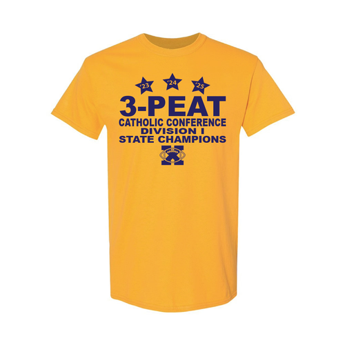 Xaverian HS 3-Peat Gold Tee