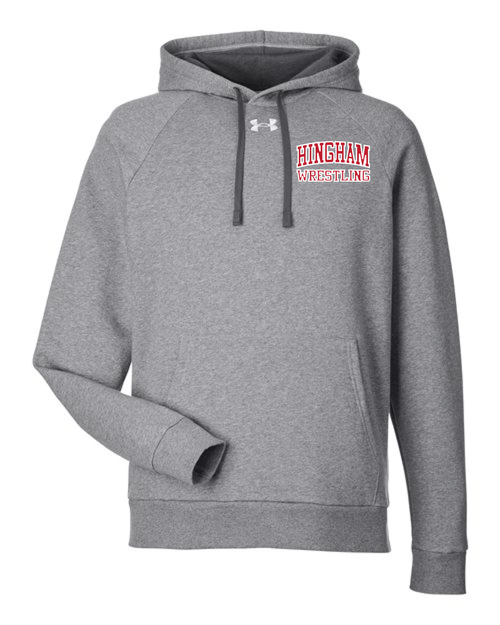 Hingham HS Under Armour Team Grey Fleece Embroidered Hoodie