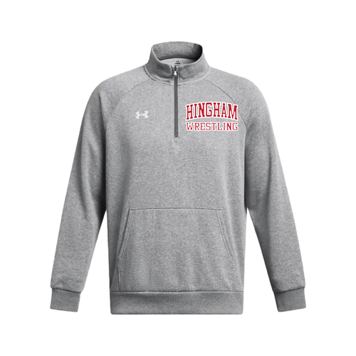 Hingham HS Under Armour Team Grey Embroidered Fleece Qtrzip