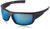 Under Armour Rumble Sunglasses Oval, Black/Blue Polarized Lens, 70 mm