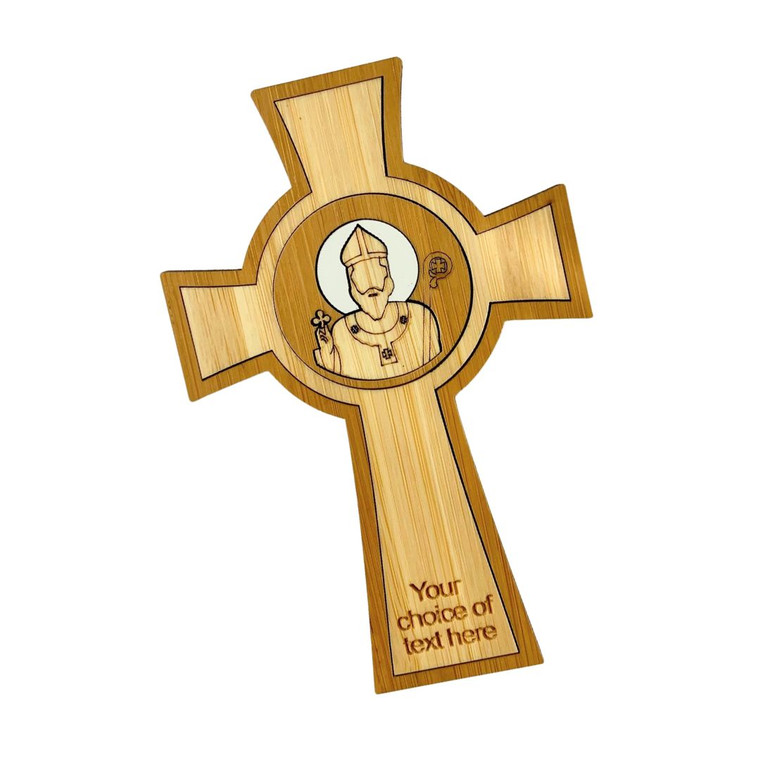 St Patrick  - Reflection Inlayed 11cm cross