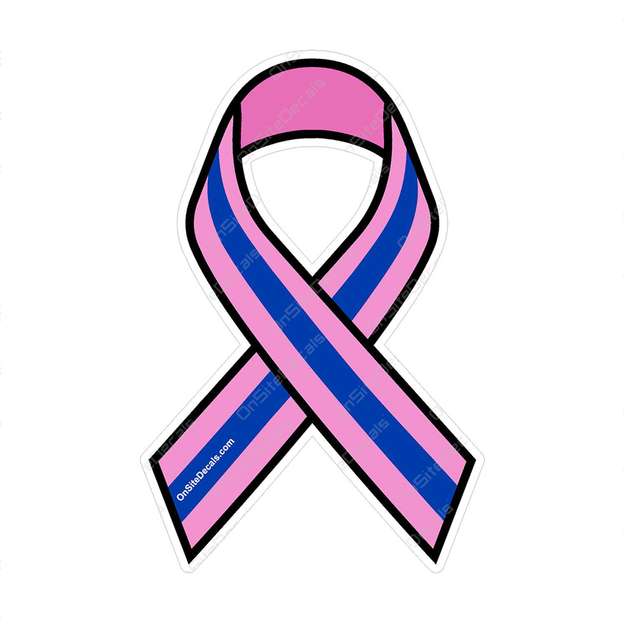 Vecteur Stock Pink ribbon. Thin line. Breast cancer awareness. Vector  illustration, flat design