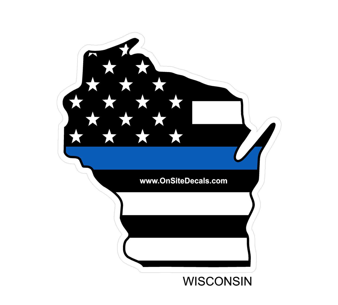 Thin Blue Line Wisconsin Decal