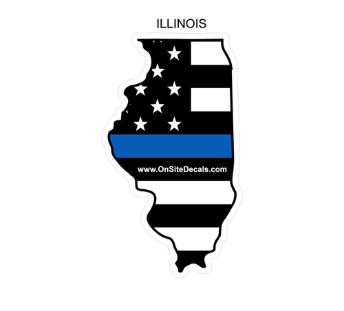 Blue Line Illinois Decal