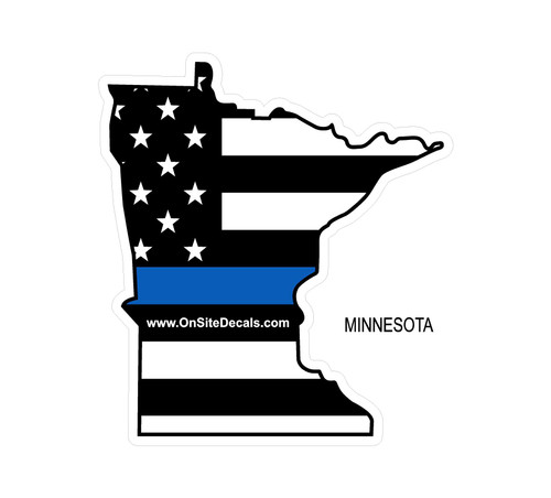 Blue Line Minnesota Decal