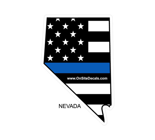 Blue Line Nevada Decal