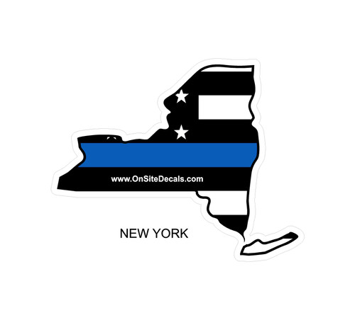 Blue Line New York Decal