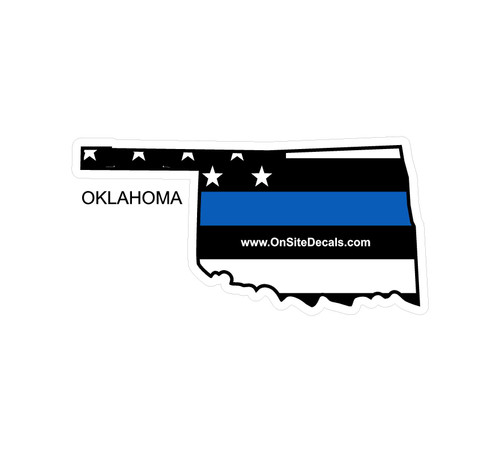 Blue Line Oklahoma Decal