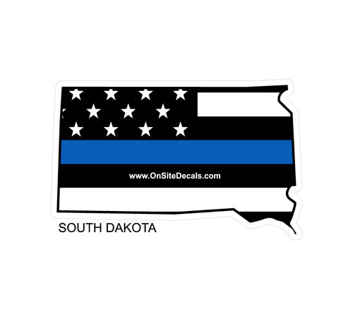 Blue Line South Dakota Decal