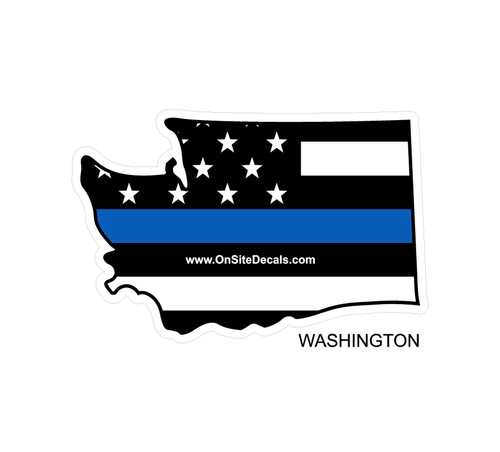 Blue Line Washington Decal