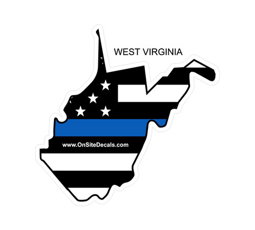 Blue Line West Virginia Decal