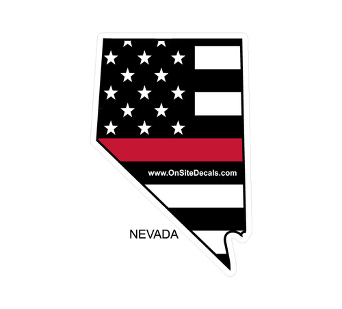 Red Line Reflective Nevada Decal