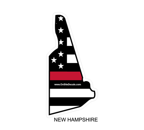 Red Line Reflective New Hampshire Decal