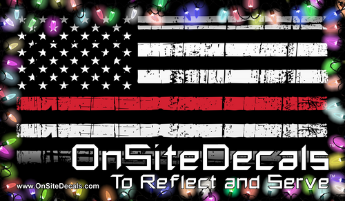 Christmas Edition Red Line OnSiteDecals™ American Flag Decal