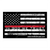 Red Line American Flag In God We Trust Decal