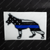 Reflective Thin Blue Line American Flag K9 Decal