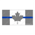 Blue Line Canada Flag Decal