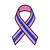 Blue Line Pink Ribbon Breast Cancer Awareness Decal