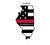Red Line Reflective Illinois Decal