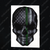 Green Line Reflective Skull Decal